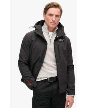 Superdry Hooded Ripstop Softshell Trekker Jacket - Black