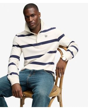 Superdry & Co Athletic Stripe Rugby Top - White