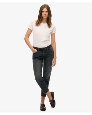 Superdry Organic Cotton Mid Rise Slim Jeans - Black
