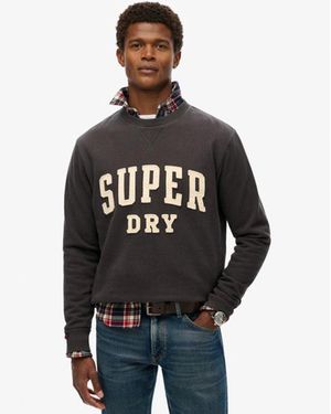 Superdry & Co Vintage Athletic Crew Sweatshirt - Black