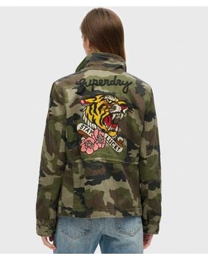 Superdry & Co Embroidered M65 Military Jacket - Green