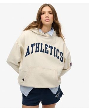 Superdry Athletic Essentials Relaxed Hoodie - Natural