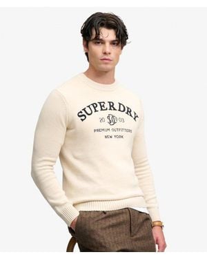 Superdry Applique Graphic Trui - Naturel