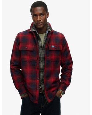 Superdry & Co Wool Miller Overshirt - Red