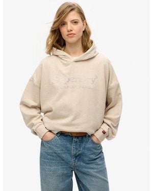 Superdry & Co Venue Metallic Relaxed Hoodie - Natural