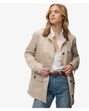 Superdry Estate Cotton Barn Jacket - Natural