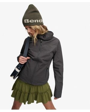 Superdry Bench X & Co Bench Hooded Funnel Neck Ripstop Jacket - Grey