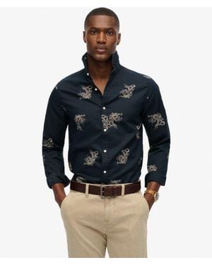 Superdry & Co Long Sleeve Beach Shirt - Blue