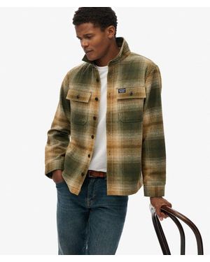 Superdry Homme Surchemise Wool Miller Taille - Vert
