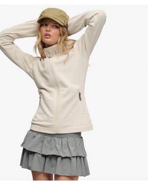 Superdry Bench X & Co Bench Funnel Neck Embroidered Track Top - White