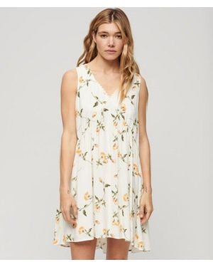 Superdry Volume Sleeveless Dress - White