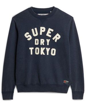 Superdry & Co Vintage Athletic Crew Neck Sweatshirt - Blue