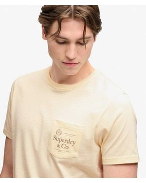 Superdry & Co Company Logo Relaxed Pocket T-shirt - Natural