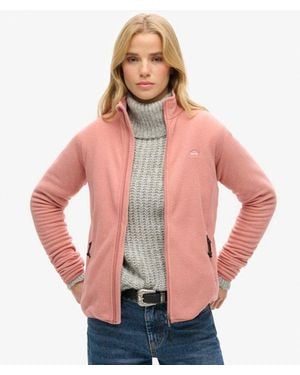 Superdry & Co Polar Fleece Full Zip Jacket - Red