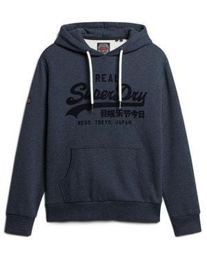 Superdry Vintage Logo Overhead Hoodie - Blue