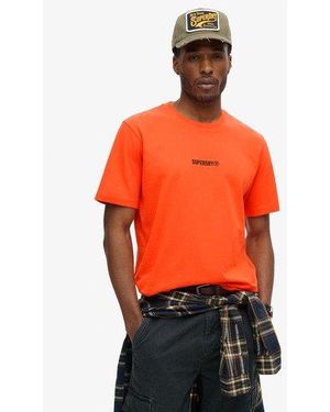 Superdry Micro Logo Graphic Loose T-shirt - Orange