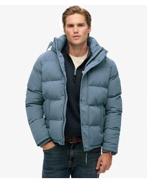 Superdry & Co Everest Short Hooded Puffer Jacket - Blue