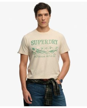 Superdry Retro Outdoor Relaxed T-Shirt - Natural