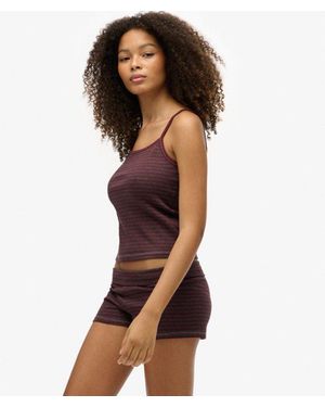 Superdry & Co Athletic Essentials Stripe Cami Top - Brown