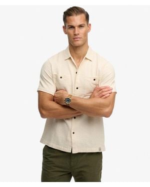 Superdry & Co The Merchant Store - Textured Short Sleeve Shirt - Natural