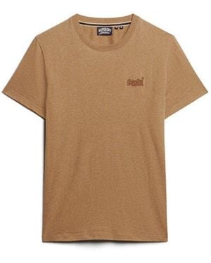 Superdry Organic Cotton Essential Logo T-shirt - Natural