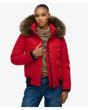 Superdry & Co Everest Ella Bomber Jacket - Red