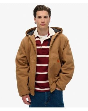 Superdry Surplus Hooded Bomber - Brown