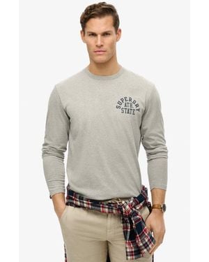 Superdry & Co Athletic Essentials Long Sleeve Top - Grey