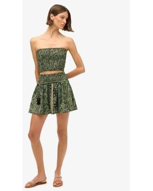 Superdry & Co Paisley Print Mini Skirt - Green