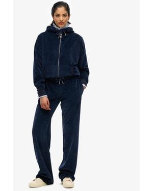 Superdry Velour Wide Leg joggers - Blue