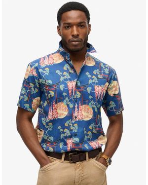 Superdry & Co Hawaiian Shirt - Blue