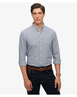 Superdry Classic Oxford Long Sleeve Shirt - Grey