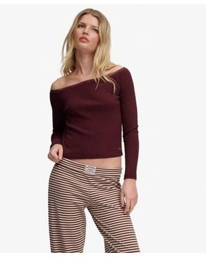 Superdry & Co Athletic Essentials Lace Long Sleeve Top - Red
