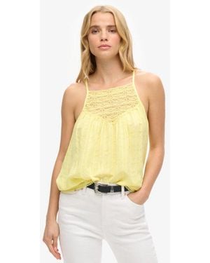 Superdry & Co Lace Cami Beach Top - Yellow