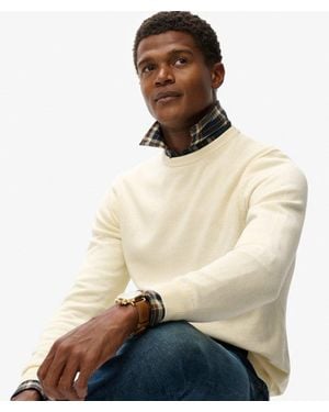 Superdry Essentials Cotton Jumper - Natural