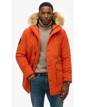 Superdry & Co Everest Hooded Faux Fur Parka - Orange