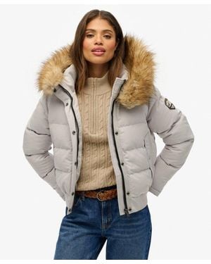 Superdry & Co Everest Hooded Bomber Jacket - Grey