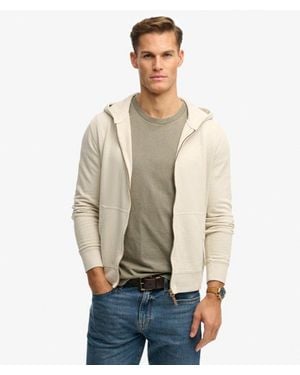Superdry & Co Classic Essential Zip Hoodie - Natural