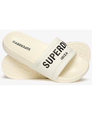 Superdry & Co City Luxe Pool Sliders - Natural