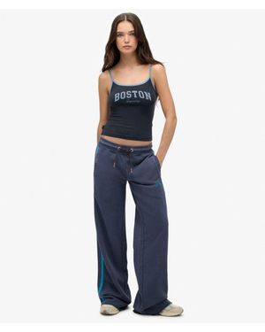 Superdry Athletic Essentials Logo joggingbroek Met Rechte Pijpen - Blauw