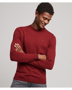 Superdry & Co Organic Cotton Cashmere Blend Crew Neck Jumper - Red