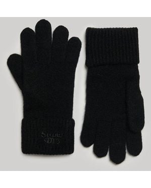 Superdry & Co Ribbed Knitted Gloves - Black