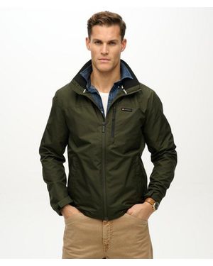 Superdry & Co Non Hood Logo Windbreaker Jacket - Green