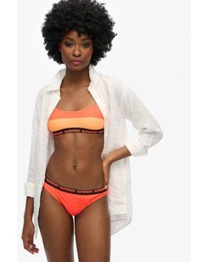 Superdry Haut de bikini brassière élastique - Orange