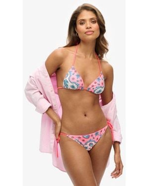 Superdry & Co Tie Side Cheeky Bikini Briefs - Pink
