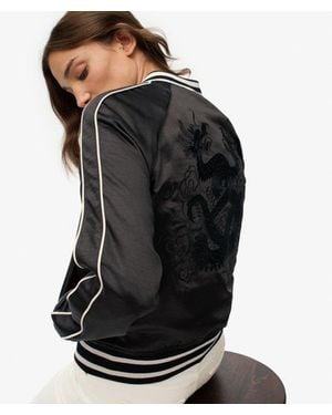 Superdry Suikajan Embroidered Bomber - Black