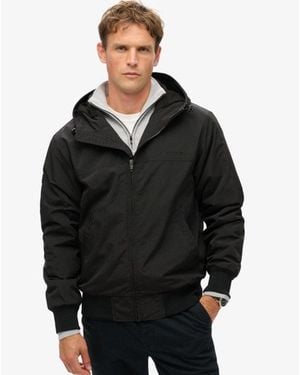 Superdry & Co Surplus Nylon Hooded Bomber Jacket - Black