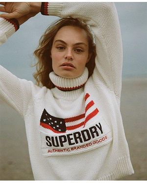 Superdry Americana Gebreide Coltrui - Meerkleurig