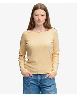 Superdry & Co Bardot Off Shoulder Top - Blue