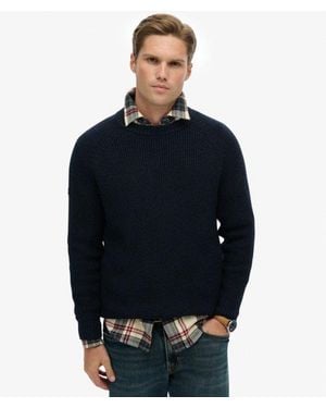 Superdry & Co Chunky Raglan Jumper - Blue